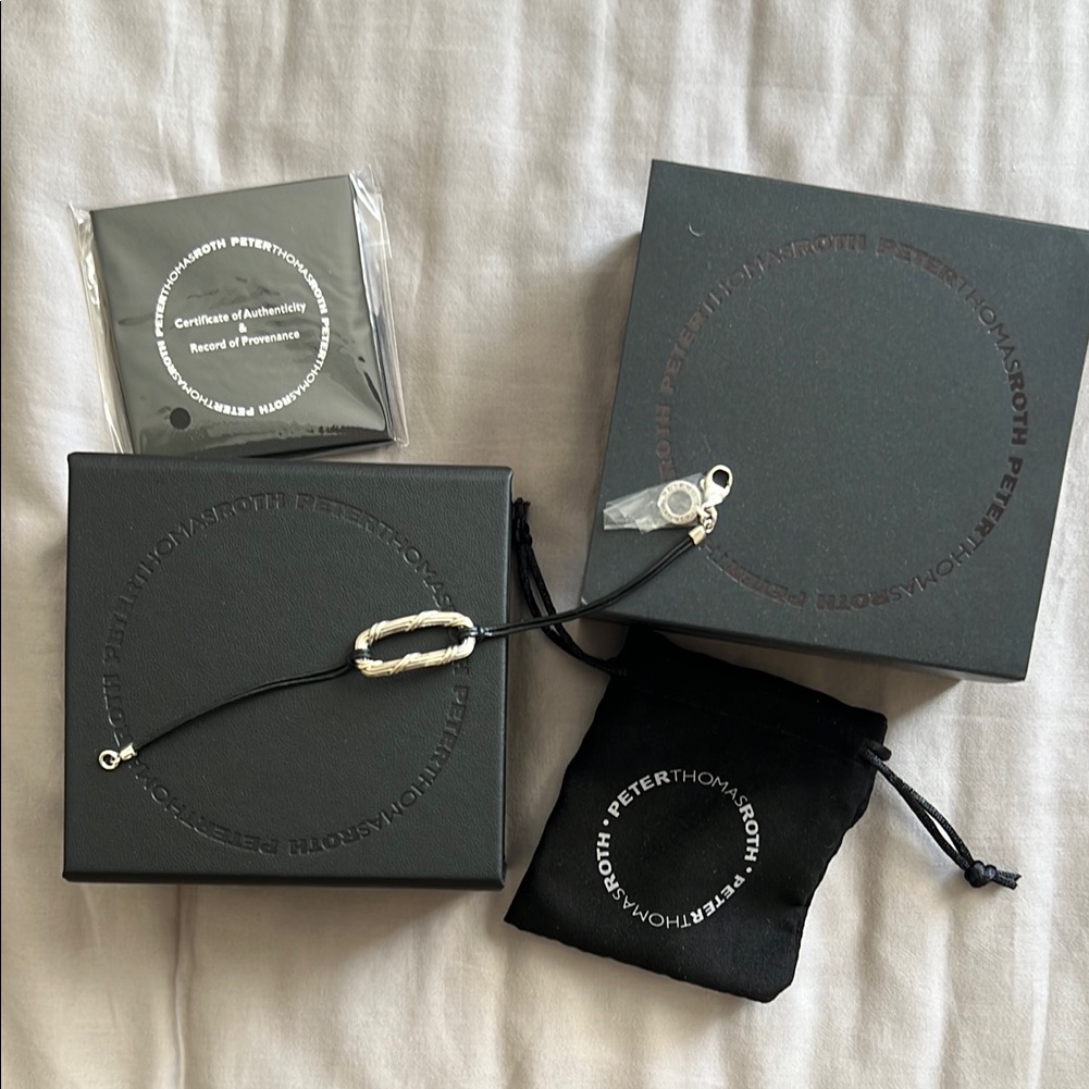 Peter Thomas Roth Sterling Silver  Leather Bracelet
